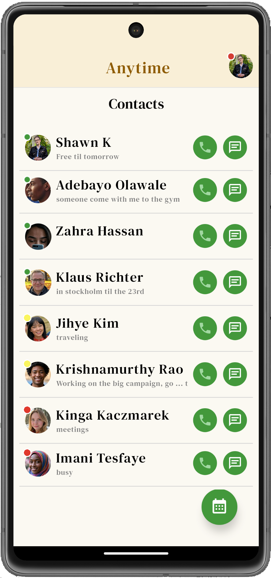 Anytime App Screenshot